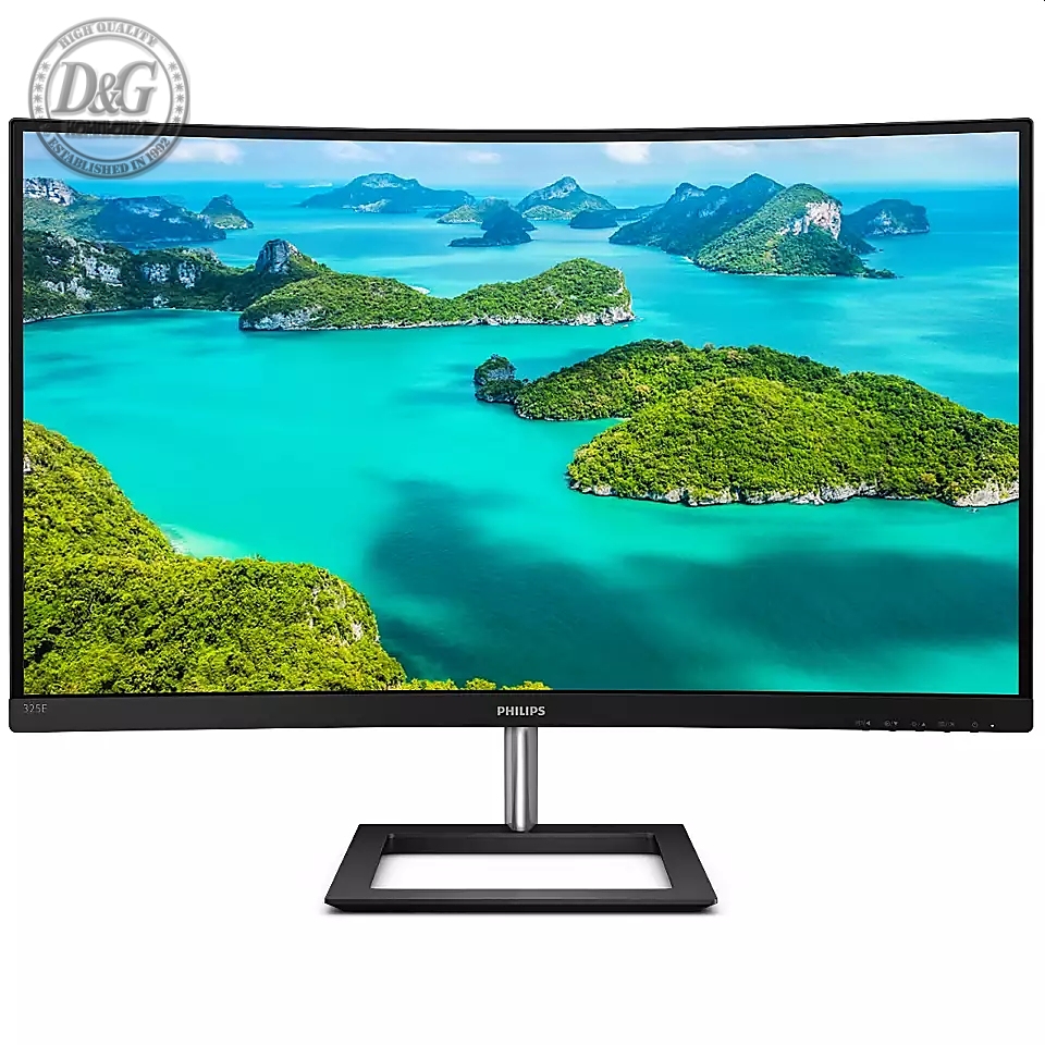 Philips 325E1C/00, 31.5", Curved 1500R, VA, WLED, 2560x1440@75Hz, 4ms GTG, 250cd/m2, 3000:1, Mega Infinity DCR, FreeSync/Adaptive Sync, FlickerFree, Low Blue Mode, Tilt, D-SUB, HDMI, DP