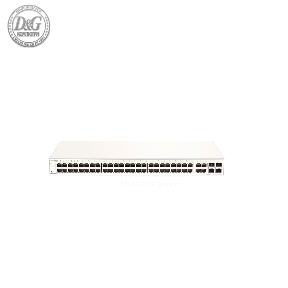 D-Link 52-Port Gigabit Nuclias Smart Managed Switch including 4x 1G Combo Ports (With 1 Year License)