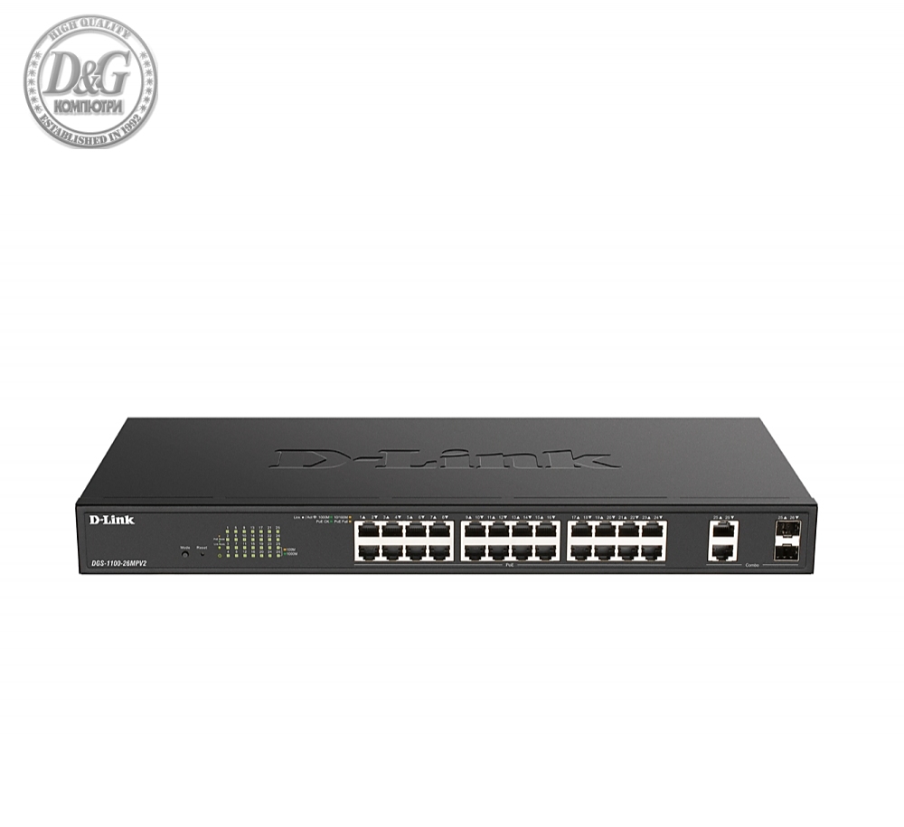 D-Link 26-Port PoE+ Gigabit Smart Managed Switch