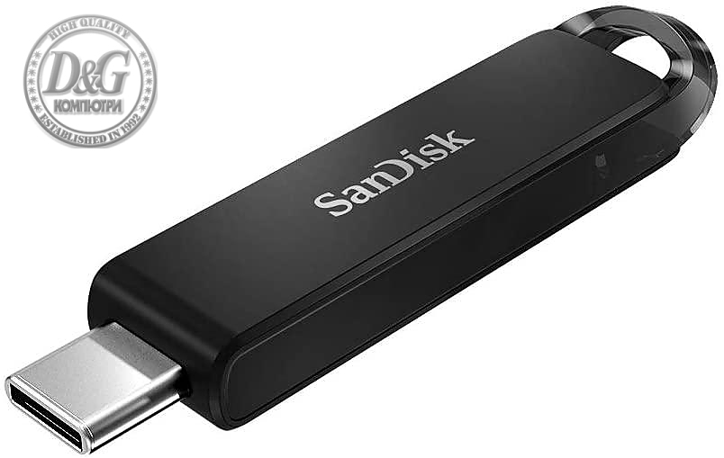 USB памет SanDisk Ultra, USB-C, 32GB, Черен