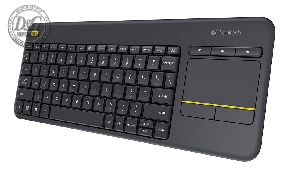 Logitech Wireless Touch Keyboard K400 Plus Black