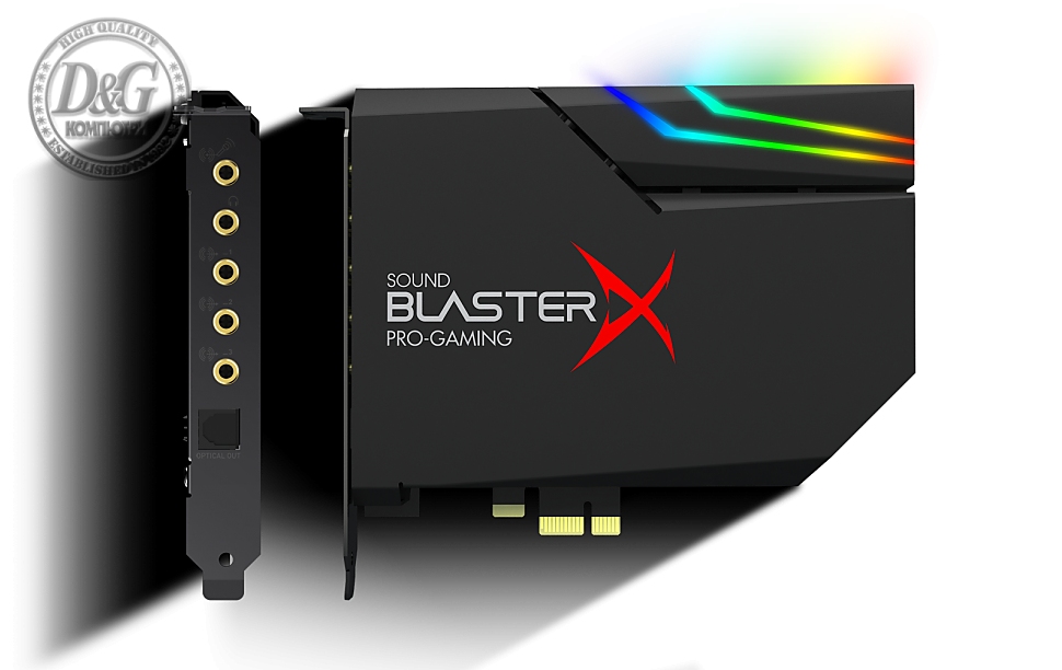 Звукова карта Creative Sound Blaster X AE-5, DAC + RGB AURORA LIGHTING, 7.1