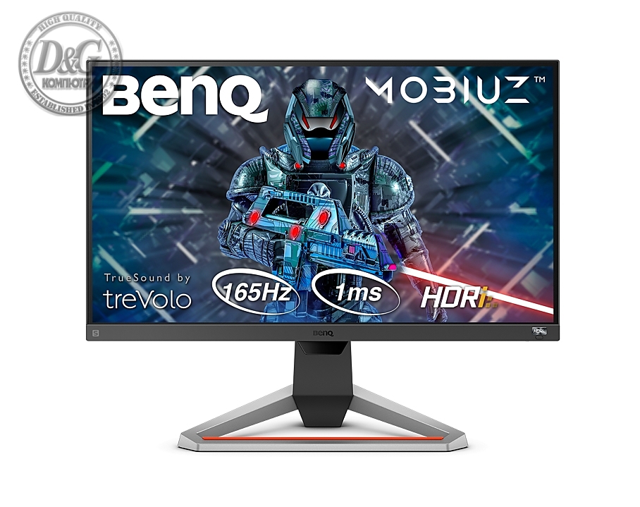 BenQ MOBIUZ EX2510S, 24.5", IPS, HDRi, 165Hz, 1ms, 1920x1080 FHD, FreeSync Premium,PS5/XboX Series X comp.99% sRGB, HDR10, B.I.+, Light Tuner, Black eQualizer, Color Vibrance, Quick OSD, treVolo Sp.2.5Wx2, 1000:1, 400 cd/m2, 2xHDMI, DP, Height Adj