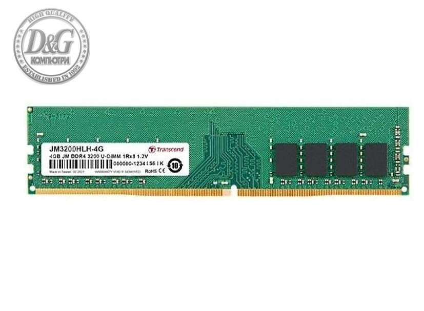 Transcend 4GB JM DDR4 3200 U-DIMM 1Rx8 512Mx8 CL22 1.2V