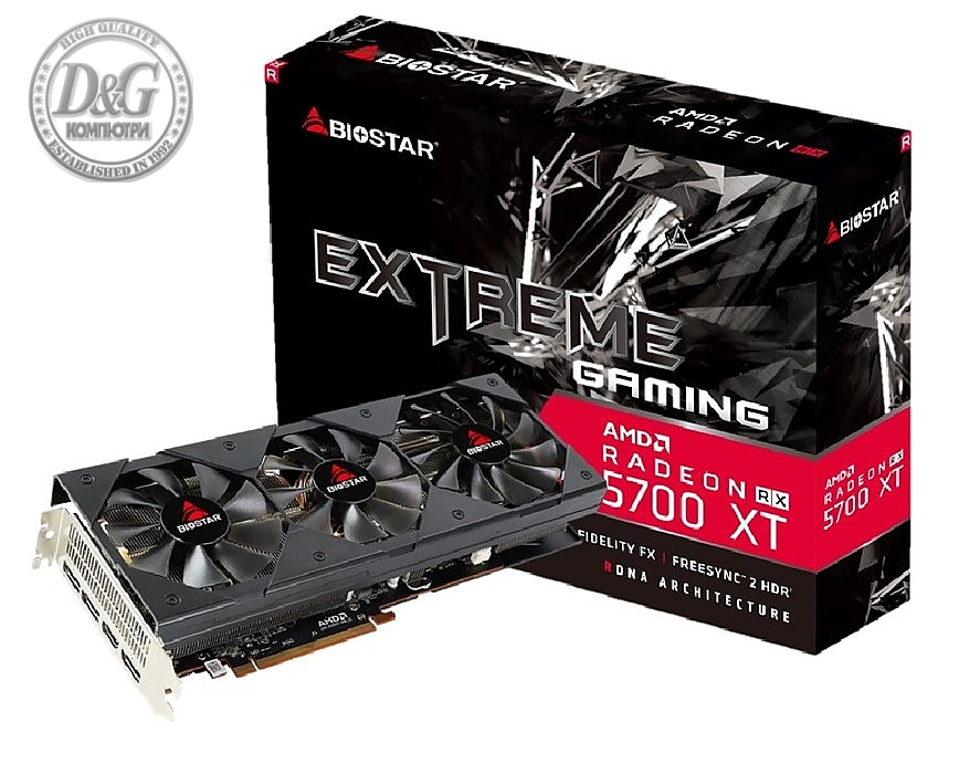 Biostar видеокарта VGA RX5700 XT 8GB DDR6 - VA57T6XM82