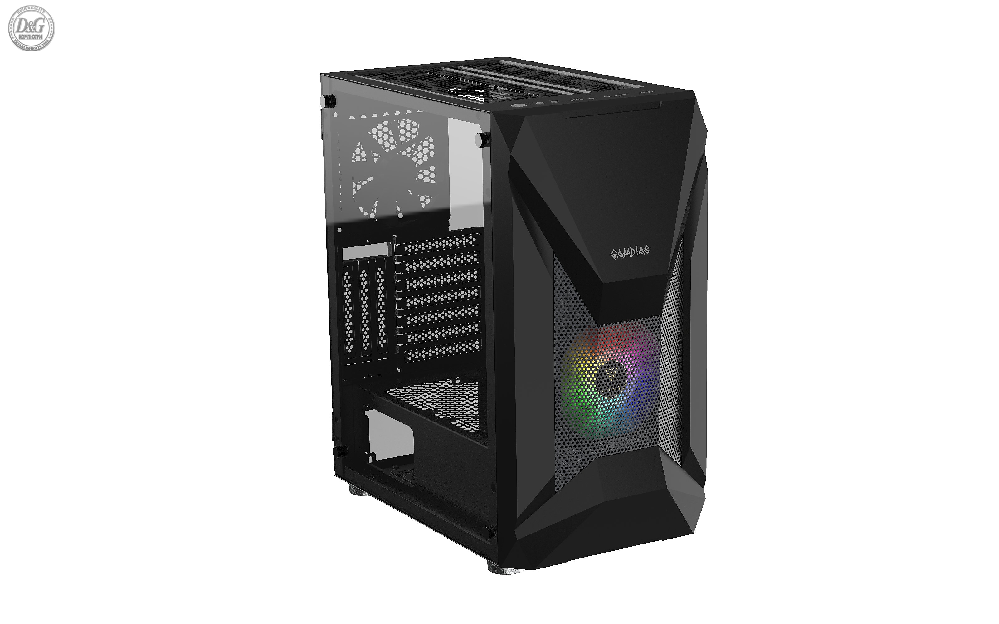 Gamdias кутия Case ATX - ATHENA E1 Elite - aRGB, Tempered Glass