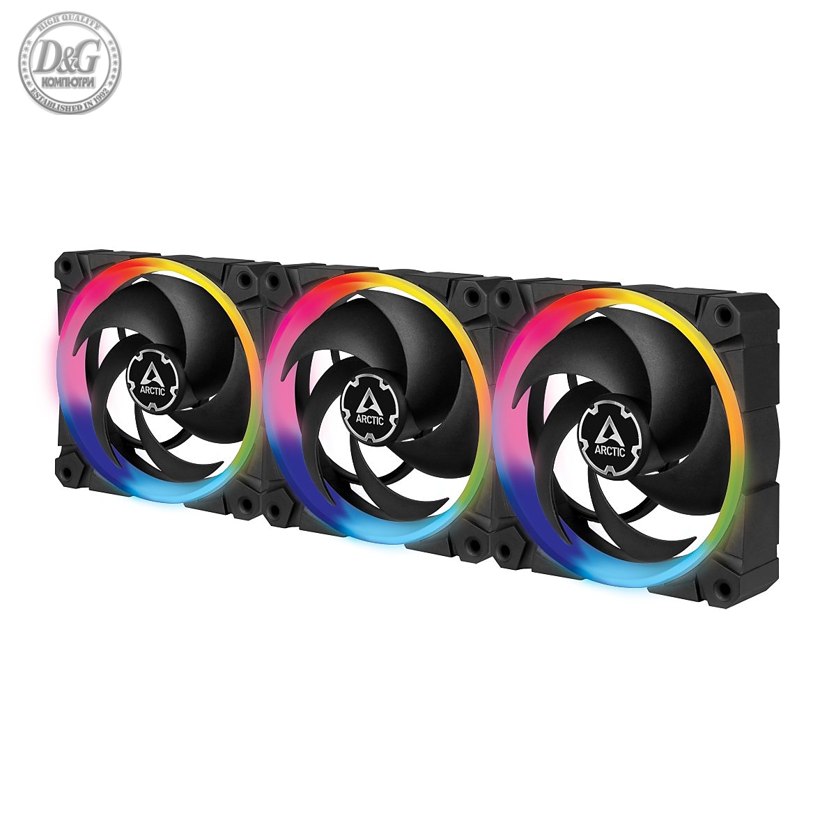 Arctic комплект вентилатори Fan SET 3x120mm - BioniX P120 A-RGB Bundle with controller/remote