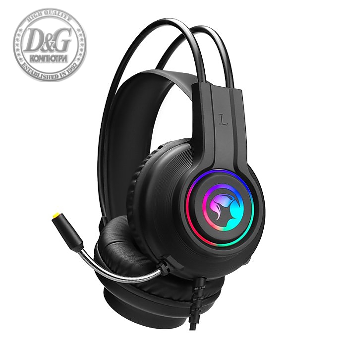 Marvo Геймърски слушалки Gaming Headphones HG8935 - 50mm, USB, RGB - MARVO-HG8935