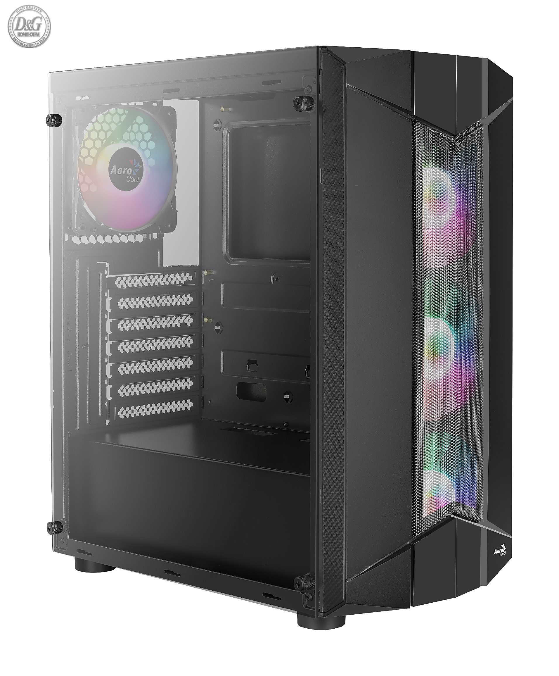 AeroCool кутия Case ATX - Sentinel BG - 4 Fans, A-RGB, Tempered Glass - ACCM-PB16043.11