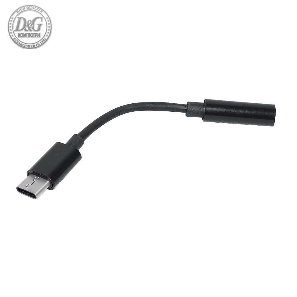 Makki преходник Adapter Type-C M to 3.5mm audio jack 4P F, Black - MAKKI-CBL-C-AUDIO-BK