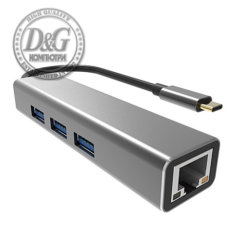 VCom докинг станция Docking USB Type-C to USB3.0 x 3 + LAN - DH311A