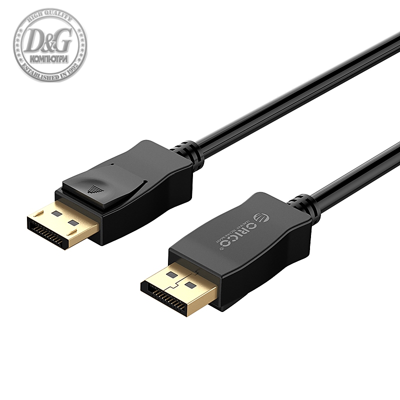 Orico Кабел Cable - Display Port v1.2 DP M / M Black 4K 5m - XD-DTDP4-50-BK