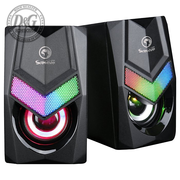 Marvo тонколони Gaming Speakers 2.0 6W Rainbow backlight - MARVO-SG-118