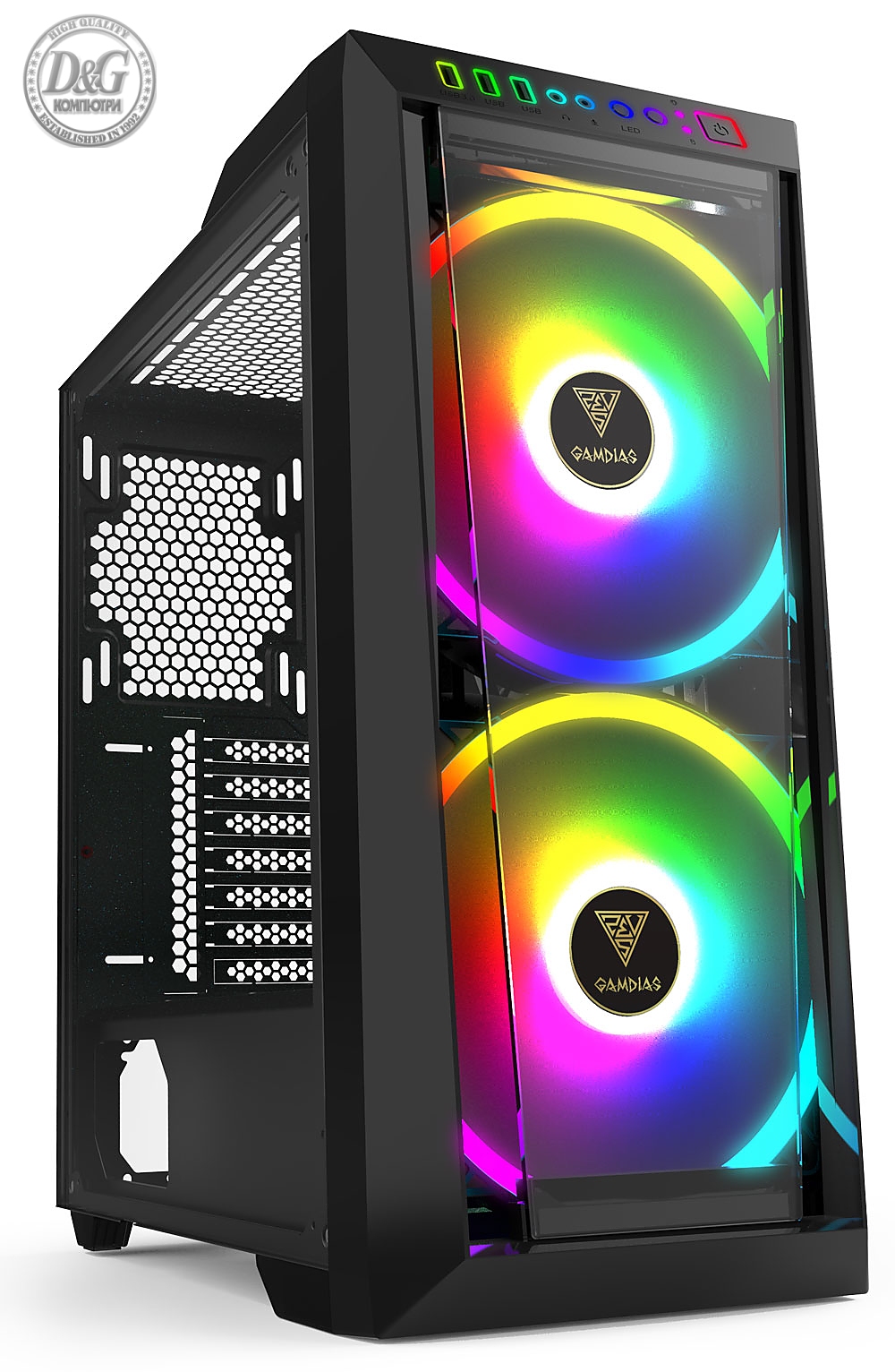 Gamdias кутия за компютър Case ATX - APOLLO M2 RGB