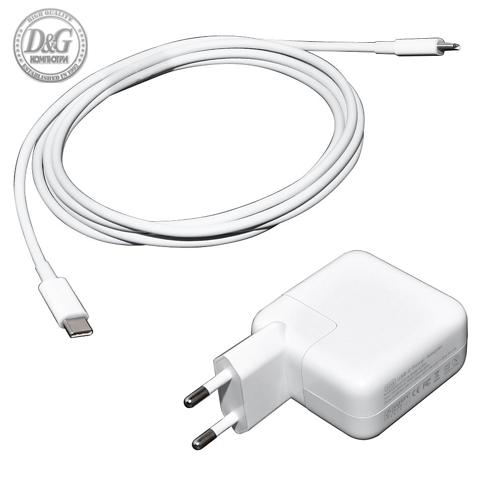 Makki зарядно за лаптоп заместител Laptop Adapter Apple - 29W TYPE-C With USB-C Cable - MAKKI-NA-AP-36