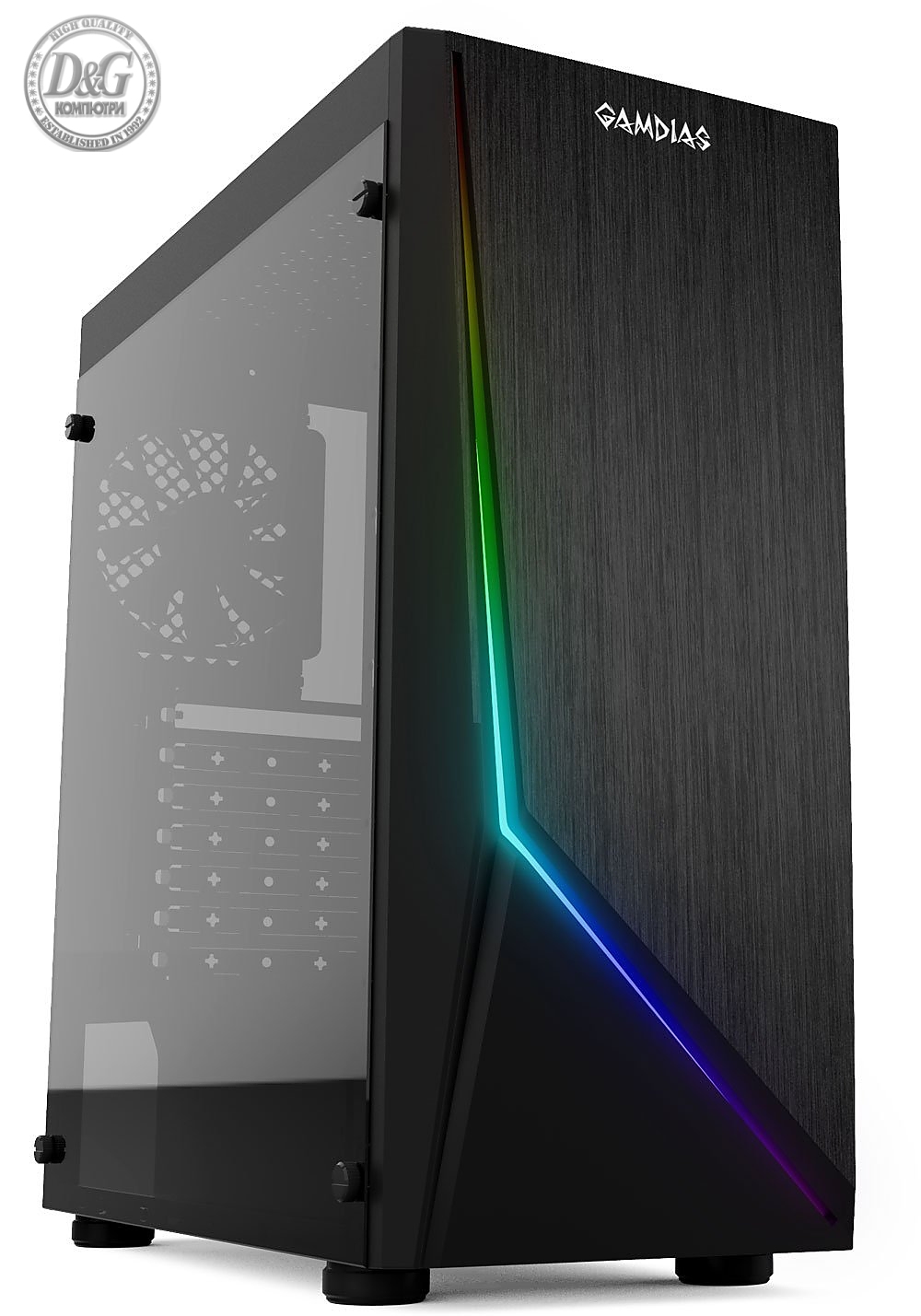 Gamdias Кутия Case ATX - Argus E1 - Addressable RGB