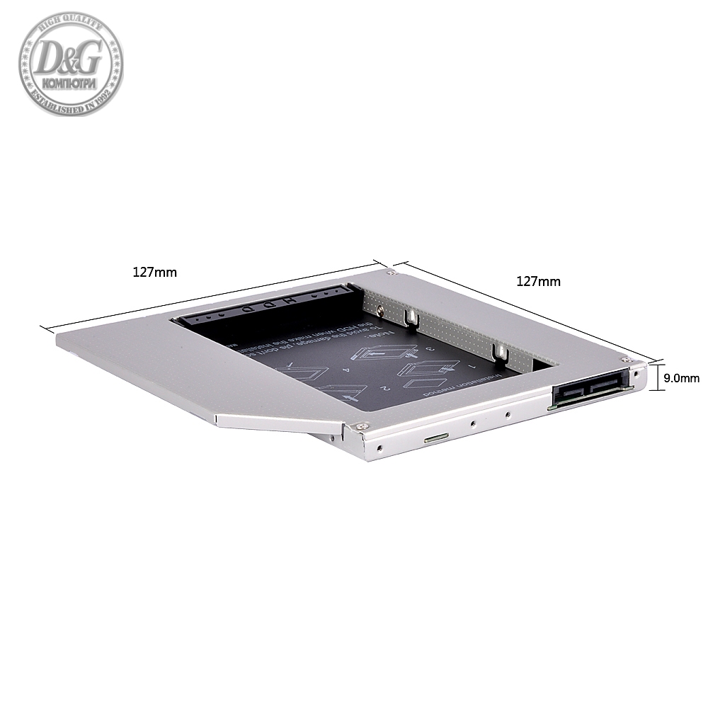 Makki кади Laptop Caddy 9.0mm SATA3 HD9001-SS