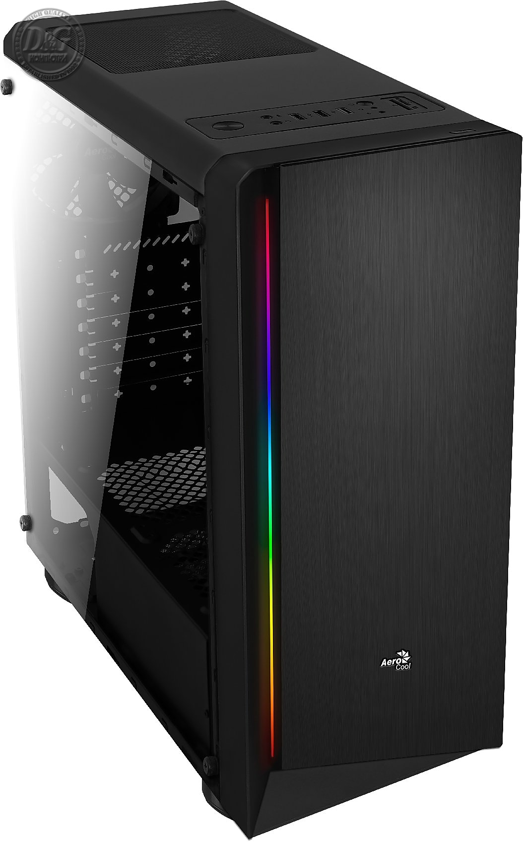 AeroCool кутия Case ATX - RIFT BG - RGB, Tempered glass - ACCM-PV13013.11