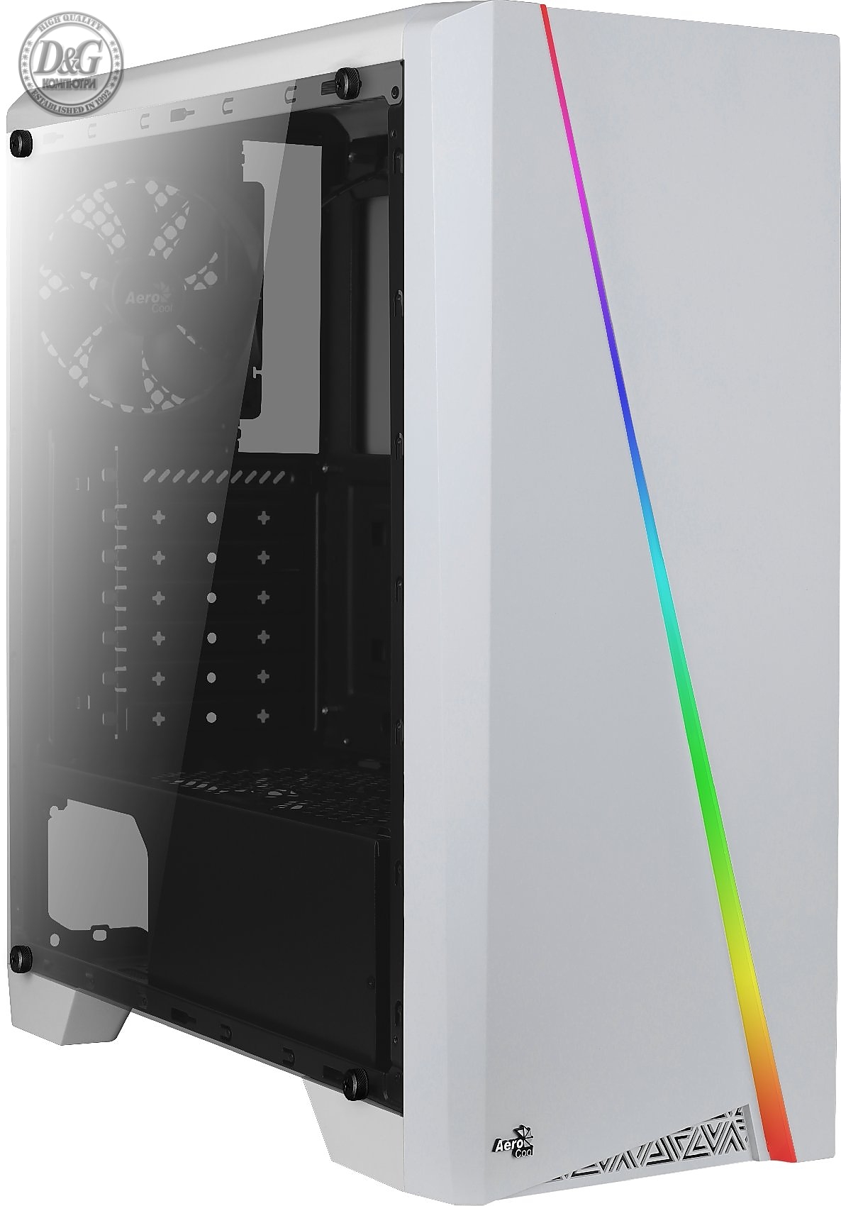 AeroCool кутия Case ATX - Cylon White - RGB - ACCM-PV10012.21