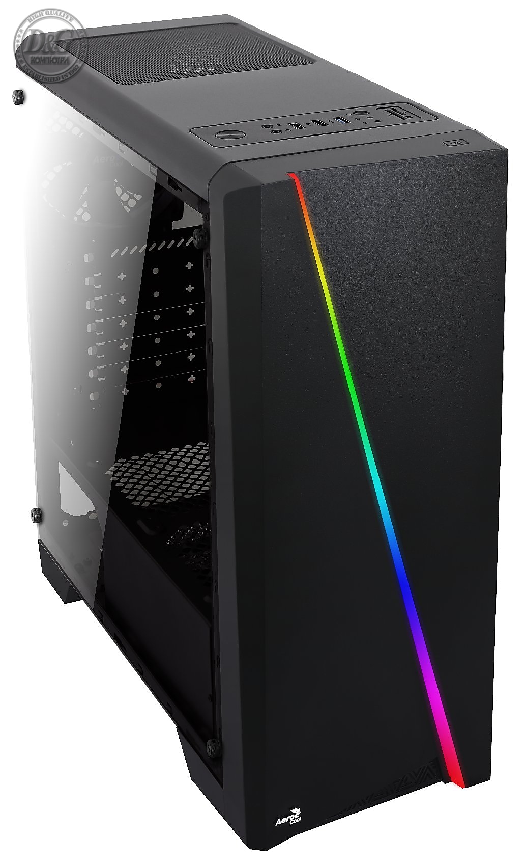 AeroCool кутия Case ATX - Cylon BG - RGB, Tempered glass - ACCM-PV10013.11