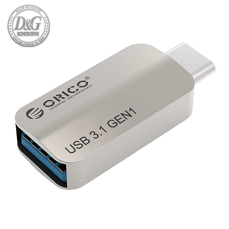 Orico адаптер Adpater OTG USB 3.1 Type C to Type A/F, Metal - CTA2-SV