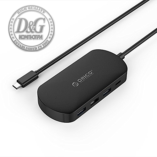 Orico хъб USB 3.1 Type C HUB 4 port - 1 x TYPE C, 3 x USB3.0 - HC1-BK-PRO