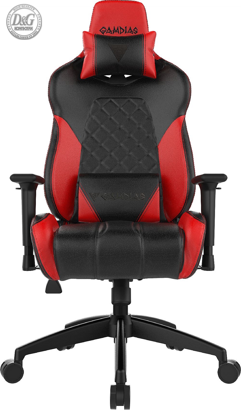 Gamdias геймърски стол Gaming Chair - ACHILLES E1-L Red RGB