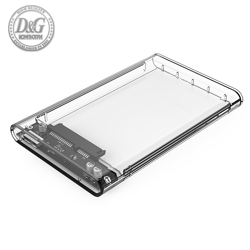 Orico прозрачна външна кутия за диск Storage - Case - 2.5 inch USB 3.0 transparent - 2139U3-CR