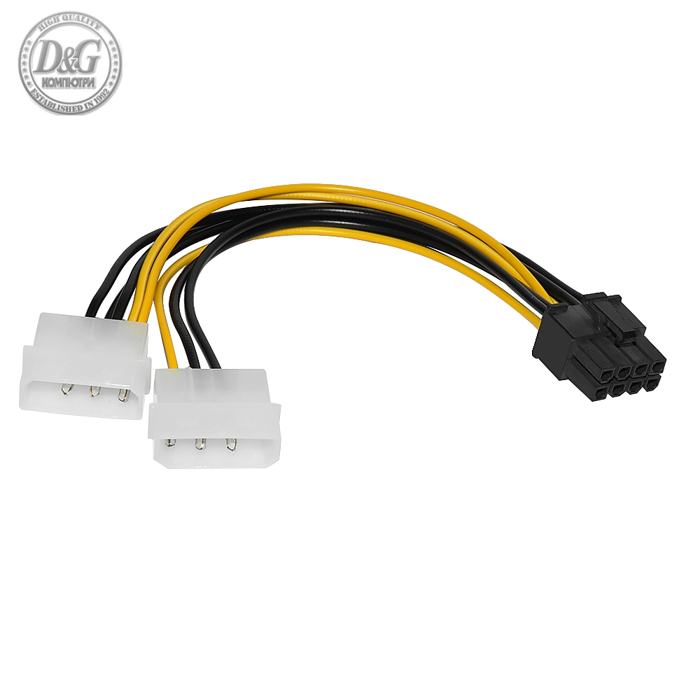 Makki Адаптер Adapter 2xMolex to 8pin PCI-E VGA - MAKKI-CE317-0.15m