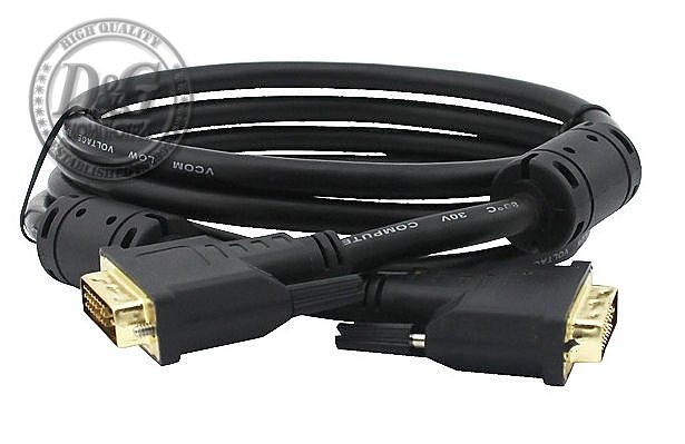 VCom Кабел DVI 24+1 Dual Link M / M +2 Ferrite - CG441GD-2m