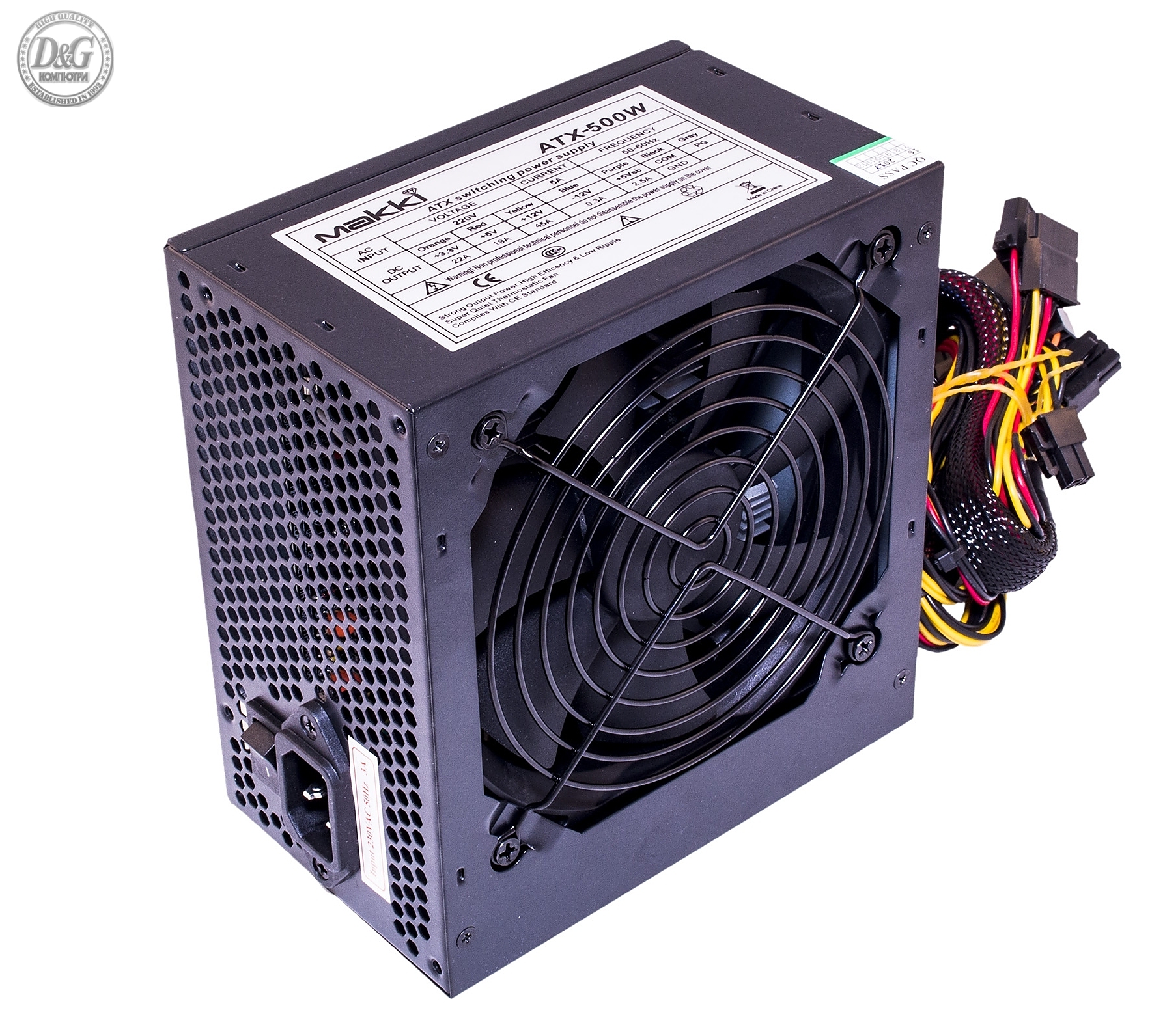 Makki Захранване PSU ATX-500W MAKKI-ATX-500-B-PCIE