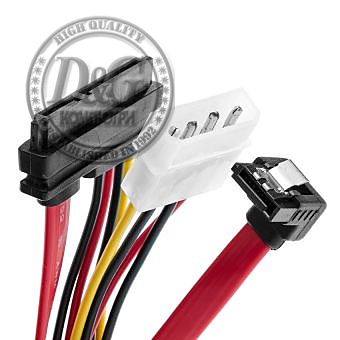 VCom Кабел SATA+Power Combo cable - CH321-0.45m