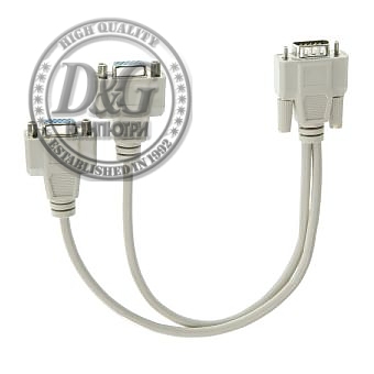 VCom Сплитер VGA splitter HD15 M - 2xHD15 F - CG021-0.2m