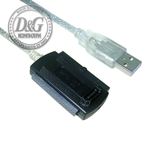 VCom Кабел адаптер USB to IDE+SATA - CU813-0.8m