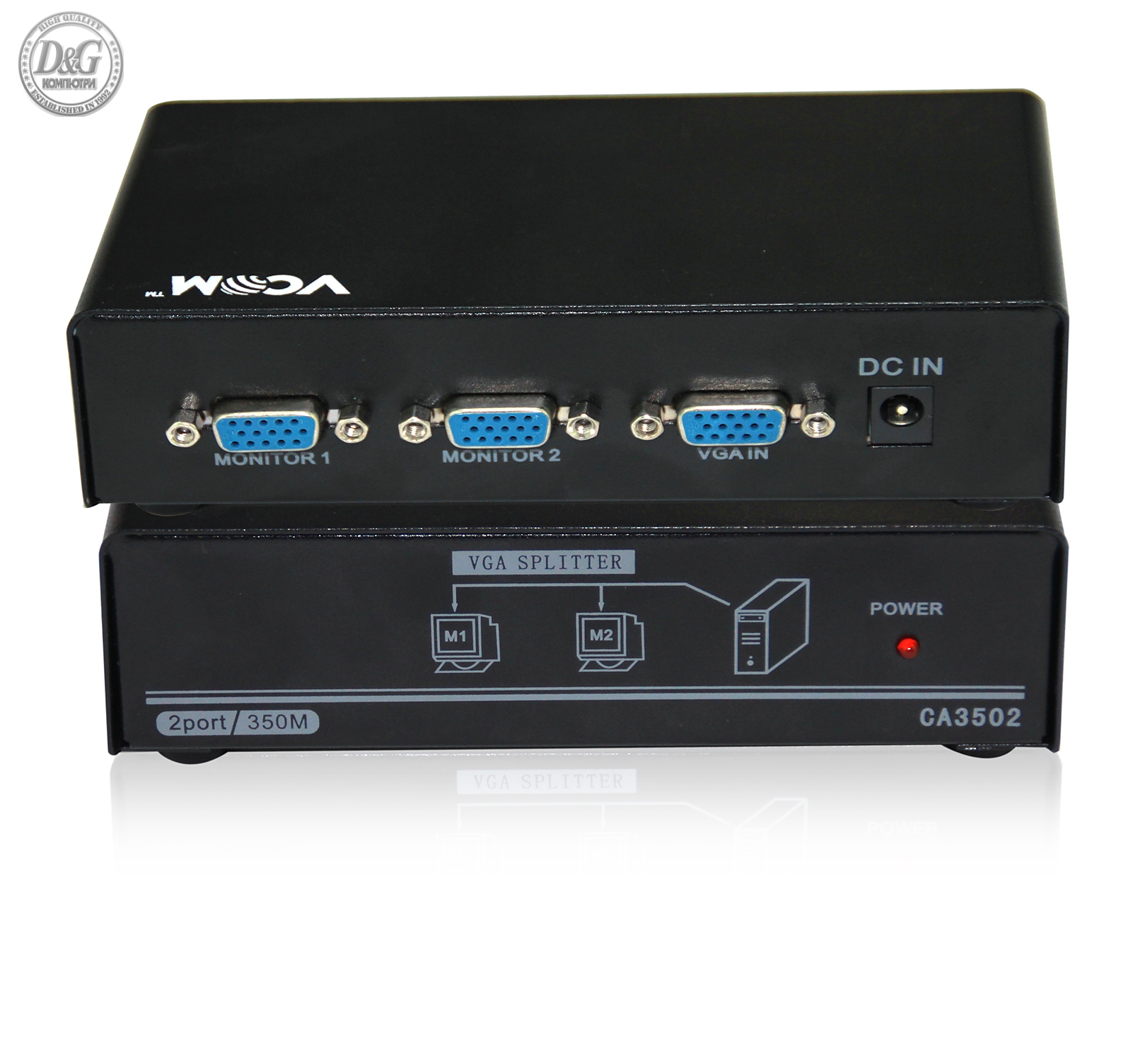 VCom Сплитер VGA Splitter 1x2 - DD132