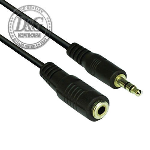 VCom Аудио Кабел 3.5mm Stereo M / F - CV202-1.5m