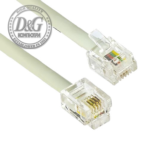 VCom Кабел за телефон Phone Cord 6P4C/6P4C - CT046-1.5m