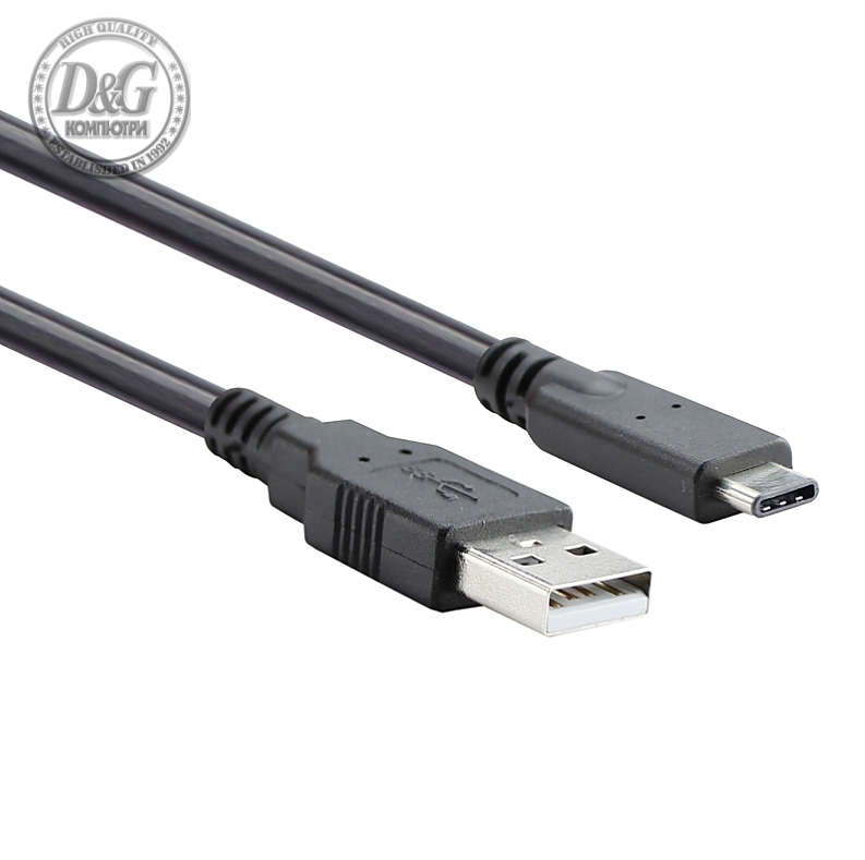 VCom Кабел USB 3.1 Micro type C / USB 2.0 AM Black - CU405-1m