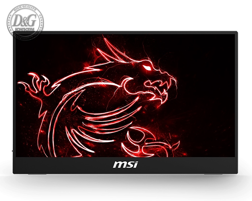 MSI OPTIX MAG161V, Portable Monitor, 15.6" (40cm), FHD 1920x1080, IPS Grade Panel, Anti-glare, Ultra Slim 5.1mm, 0.895kg, 700:1, DCR 100M:1, Built-in Speakers, 2x USB Type-C port, mini HDMI port, External USB Power