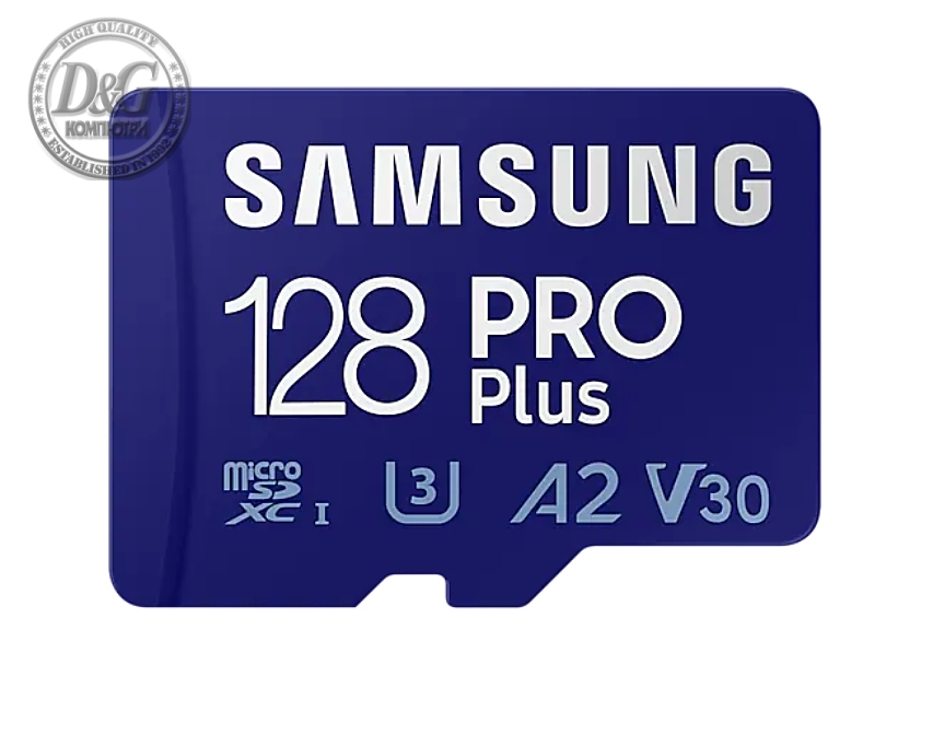 Samsung 128GB micro SD Card PRO Plus with Adapter, Class10, Read 160MB/s - Write 120MB/s