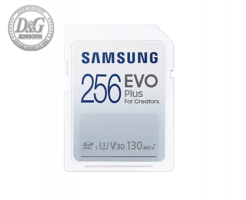 Samsung 256GB SD Card EVO Plus, Class10, Transfer Speed up to 130MB/s