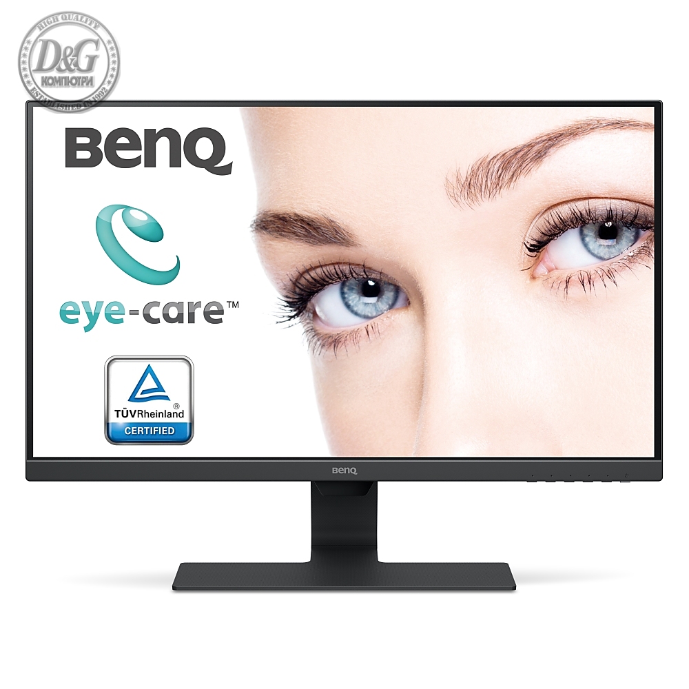 BenQ BL2780 27" IPS LED 5ms 1920x1080 FHD, Stylish Monitor, 72% NTSC, Eye Care, B.I., Flicker-free, 1000:1, DCR: 12M:1, 8bit, 250cd/m2, VGA, HDMI, DP, Speakers 2x2W, Tilt, Black