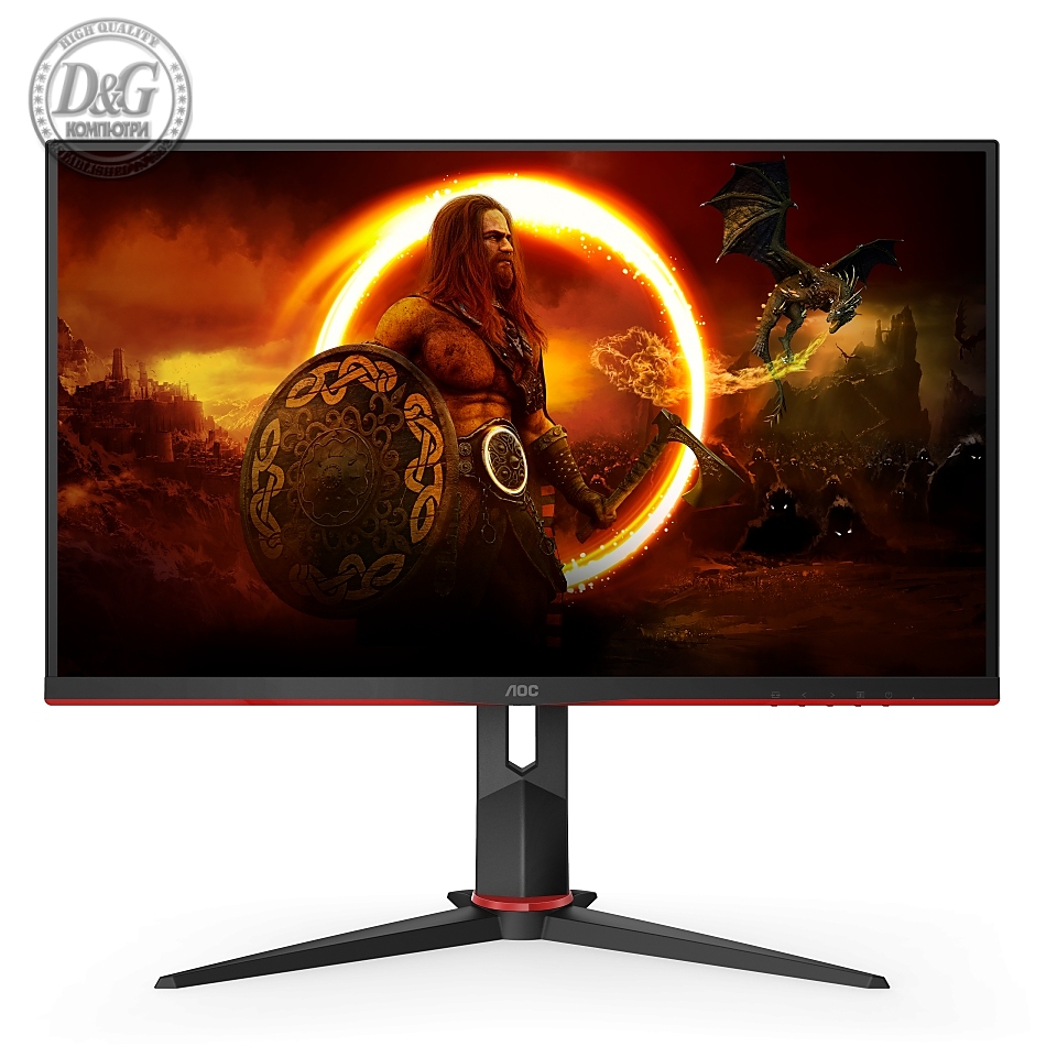 AOC Q27G2S/EU, 27" IPS WLED, 2560x1440@165HZ, 4ms GTG, 1ms MPRT, 350cd m/2, 1000:1, DCR 80M:1, G-Sync, FlickerFree, Low Blue Light, Tilt, Height Adjust, Pivot, Swivel, 2xHDMI, DP