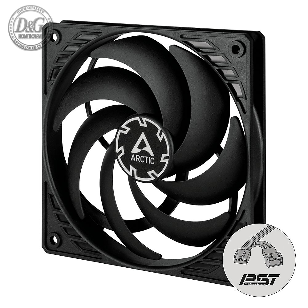 Arctic управляем вентилатор Fan 120x120x15mm - P12 SLIM PWM PST - 300-2100 RPM