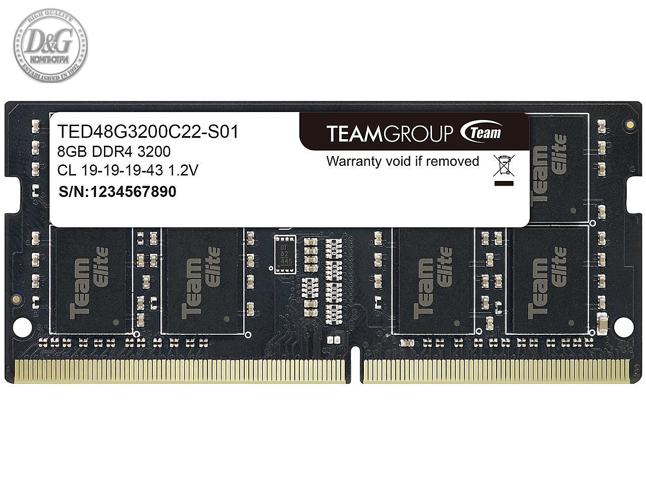 8GB DDR4 3200 TEAM ELITE SODIM