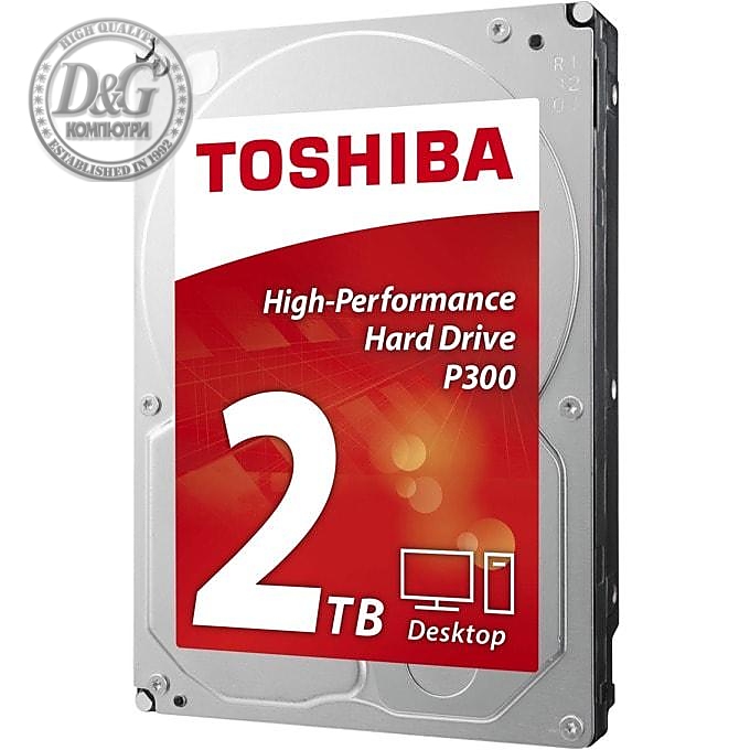 Хард диск TOSHIBA P300, 2TB, 5400rpm, 128MB, SATA 3