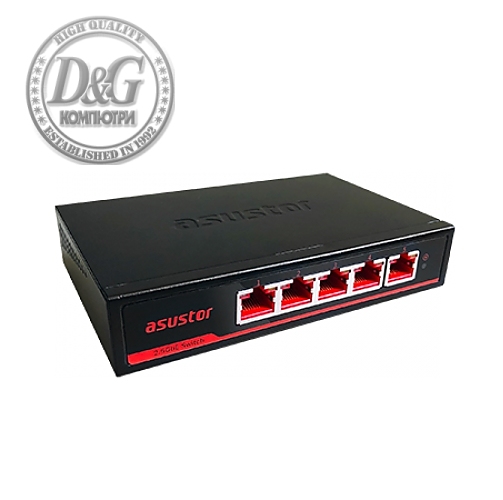 Asustor ASW205T, 5-port 2.5GBase-T Unmanaged Switch