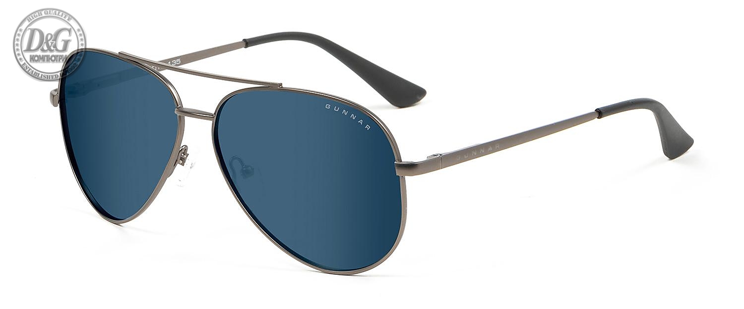 Слънчеви очила GUNNAR Maverick Gunmetal Onyx, Sun, Черен