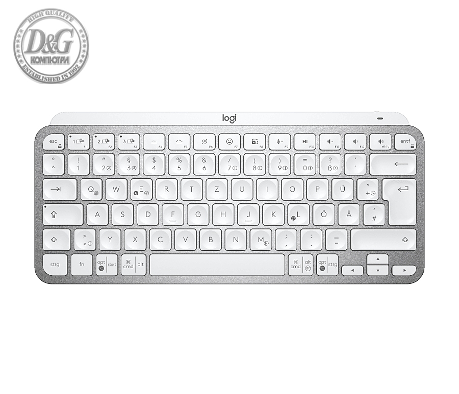 Logitech MX Keys Mini Minimalist Wireless Illuminated Keyboard - PALE GREY - US Intl