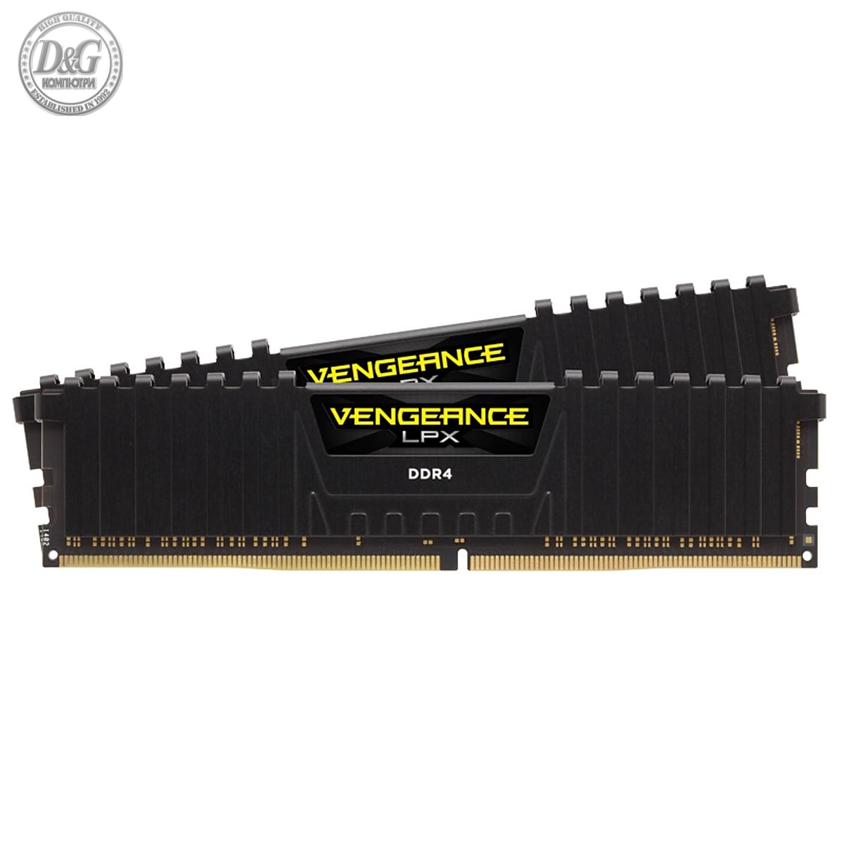 Памет Corsair Vengeance LPX Black 32GB(2x16GB) DDR4 PC4-25600 3200MHz CL16 CMK32GX4M2E3200C16